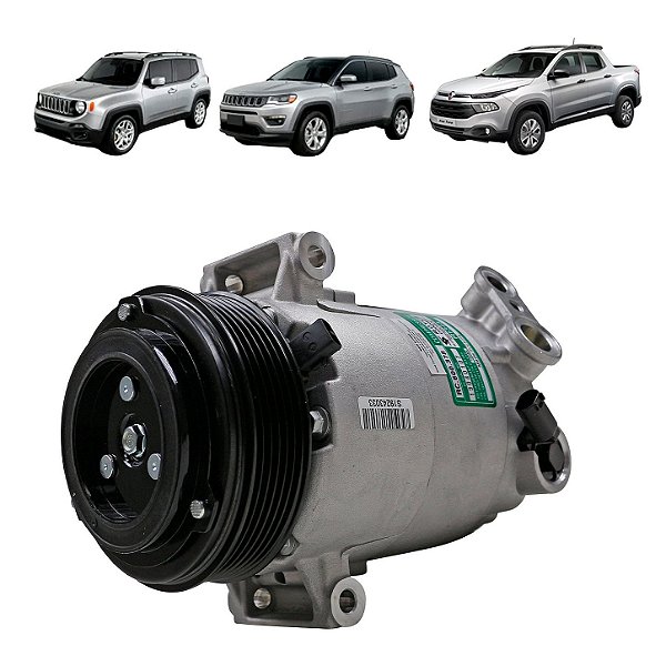 Compressor de Ar Condicionado Toro Jeep Renegade 1.8 2.0 Compass Diesel RAM Rampage LARAMIE 2.0T 2016 em diante