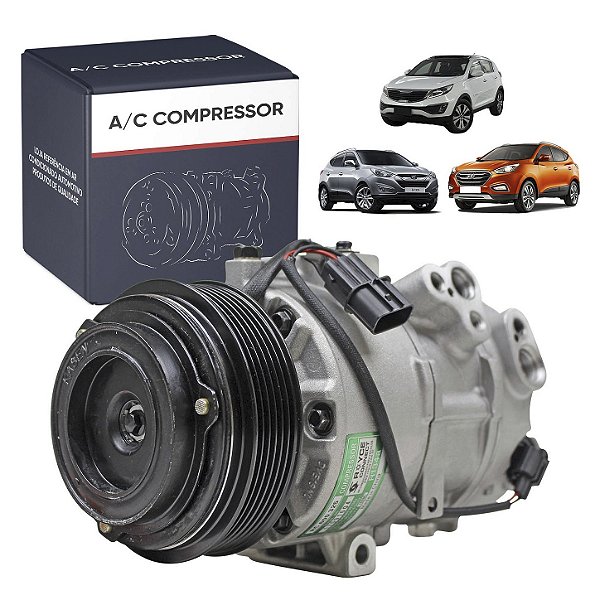 Compressor de Ar Condicionado Modelo DVE16 Kia Sportage Hyundai IX35 flex 2013 em diante