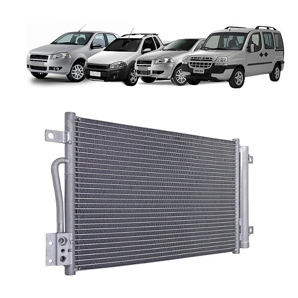 Condensador de Ar Condicionado Palio Siena Strada 1.0 1.4 2008> Doblo 1.4 1.8 E.Torq 2009 >
