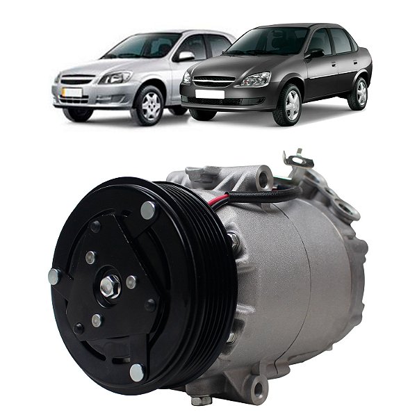 Compressor de Ar Condicionado CVC Chevrolet Corsa Classic Celta 2002 a 2008