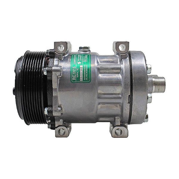 Compressor de Ar Condicionado 7H15 8144  Case 821, W20E, 621, 721, 821, 921,Dynapac CA250, New Holland W130, W170, W190, W230, Caminhão Tector 260E30