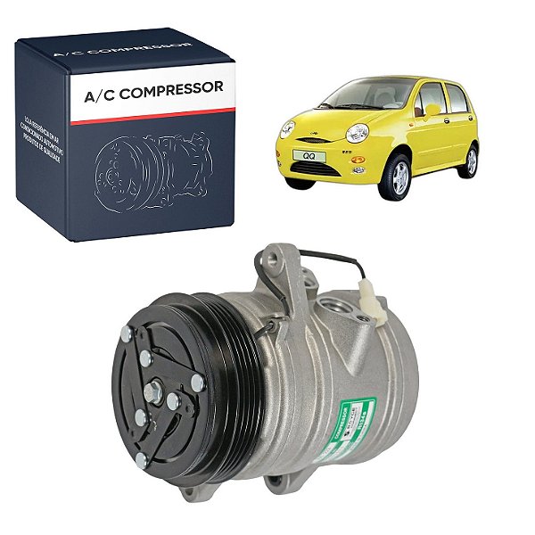 Compressor de Ar Condicionado Chery QQ 1.1 12Volts Polia 4pk 105mm