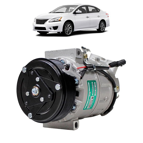 Compressor de Ar Condicionado Nissan Sentra 2014 em diante Polia 7pk 115mm
