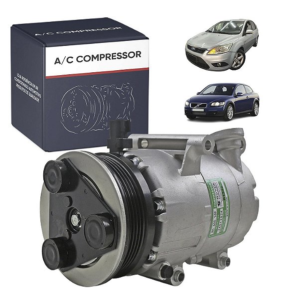 Compressor de Ar Condicionado Focus Motor SiChevroleta 2008 em diante Volvo C30-Polia 5pk 116mm