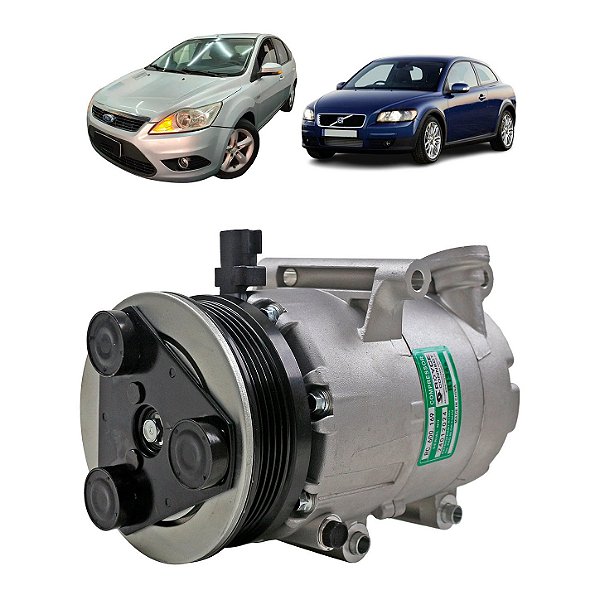 Compressor de Ar Condicionado Focus Motor SiChevroleta 2008 em diante Volvo C30-Polia 5pk 116mm