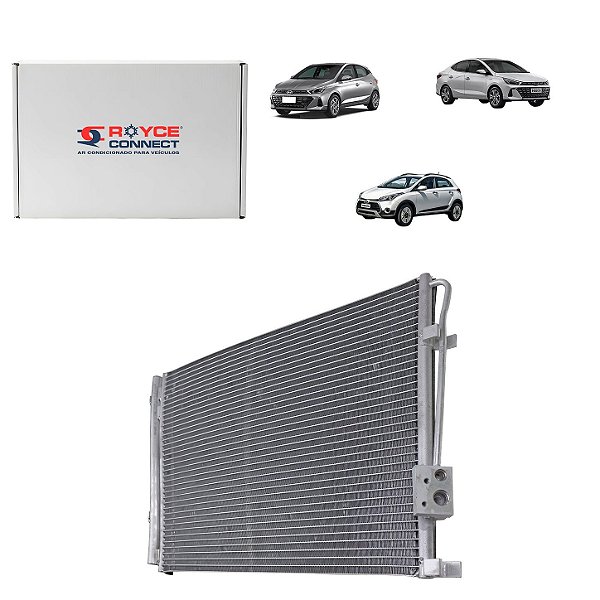 Condensador de Ar Condicionado HB20 1. 0, 1. 6 Motor 3 Cilindros GDI 2020 em diante
