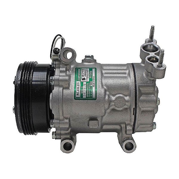 Compressor de Ar Condicionado Modelo Sanden 6V12 Peugeot 206 1.0 , Renault Clio, Sandero, Logan 1.0