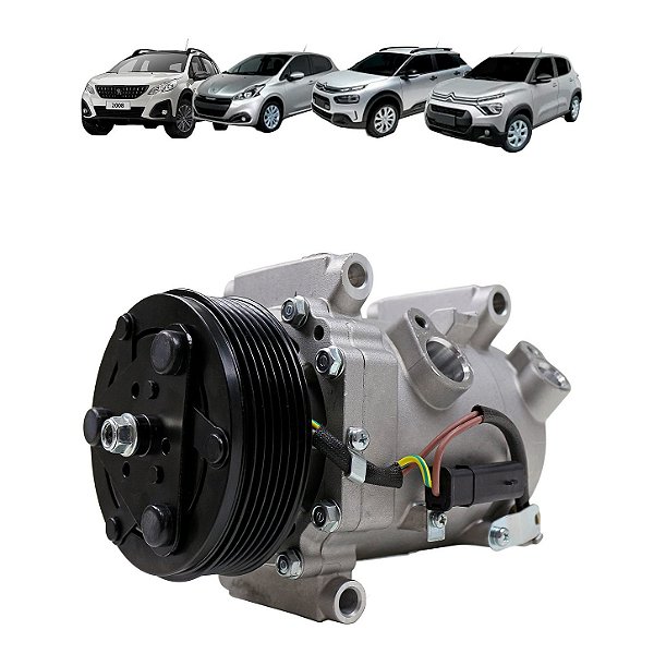 Compressor de Ar Condicionado Citroën C4 Cactus 16 Asp 2019 Peugeot 208 2021 em Diante