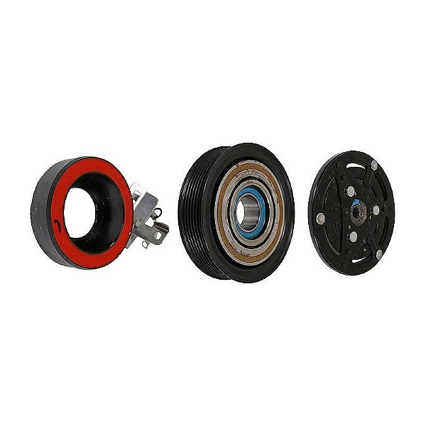 Conjunto de Embreagem Compressor de Ar Condicionado 10SRE11C Toyota Hilux 2.8