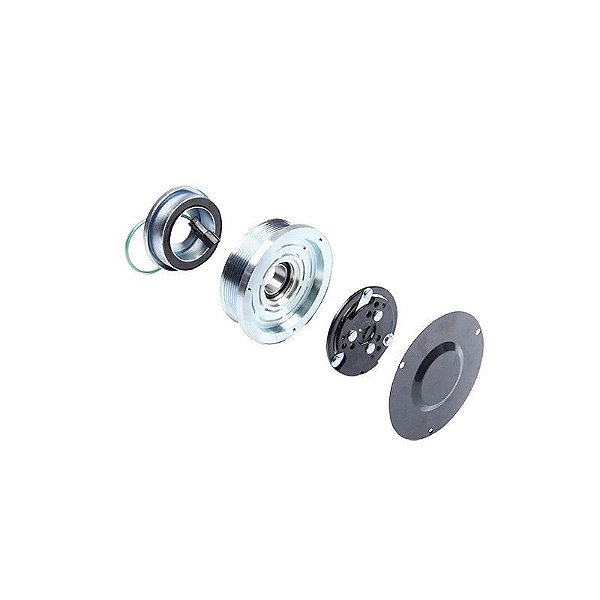 Conjunto Embreagem Compressor de Ar Condicionado Sanden Máquinas 24v 8pk 153mm
