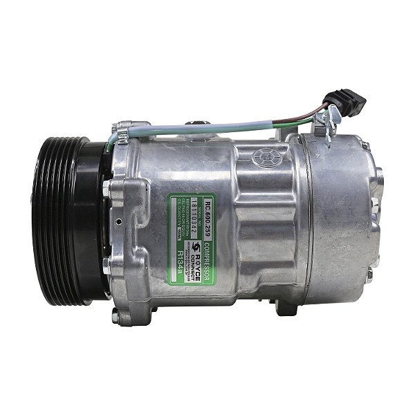 Compressor de Ar Condicionado Mod Zylinder SD7V16 R134a Golf 2000 em diante Audi A3