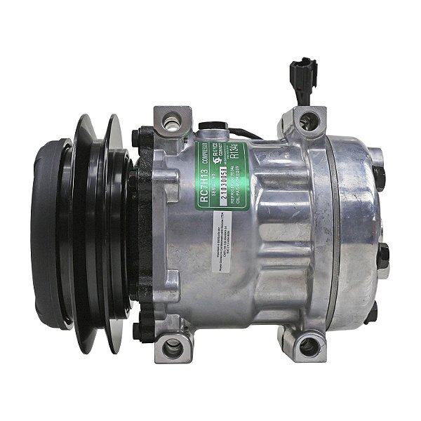 Compressor de Ar Condicionado 7H13 8925 Máquina Escavadeira 350 Polia 1B 146mm