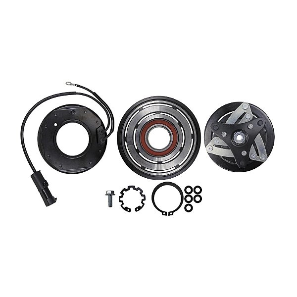 Conjunto Embreagem Compressor de Ar Condicionado 10SR13C Toyota Etios 7pk 105mm