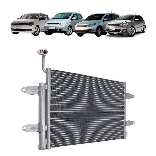 Condensador de Ar Condicionado Polo Gol Voyage Saveiro Fox 2003 em Diante