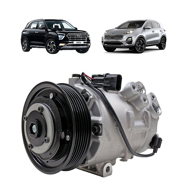 Compressor de Ar Condicionado Mod Dve16n Creta 2.0 2017 Em Diante Conexão 19mm