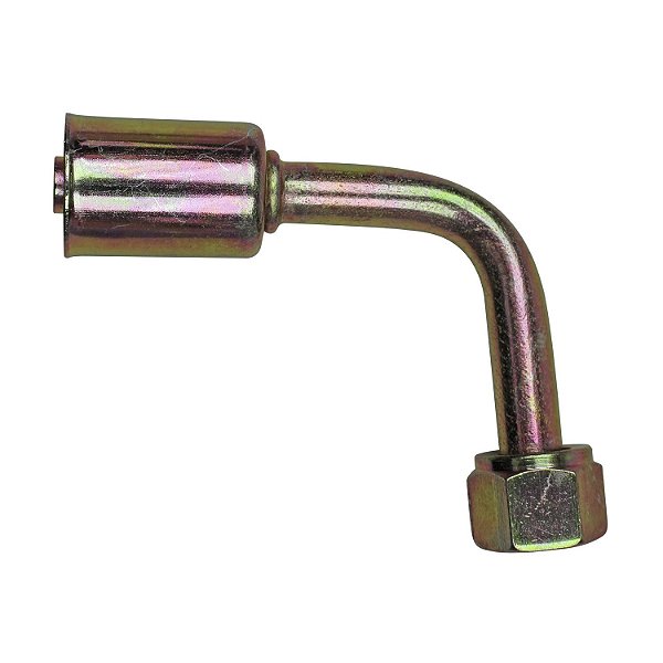 Conexão 90º Aço 08mm da Mangueira Compressor de Ar Condicionado Volkswagen Santana