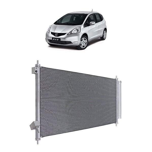 Condensador de Ar Condicionado Honda Fit 2009 até 2013
