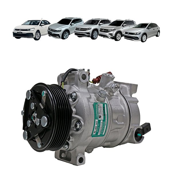 Compressor de Ar Condicionado Polo T-cross 1.0 Tsi 2022 23 24 Virtus 1.4 Turbo