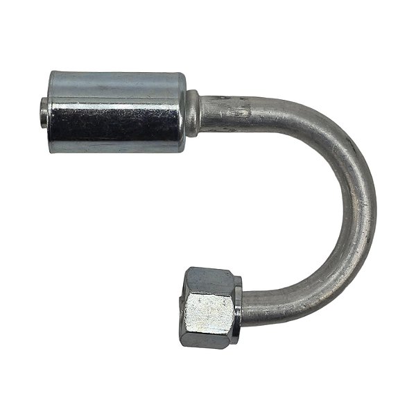 Conexão O'ring 180º Fêmea 06mm Alumínio c Clip