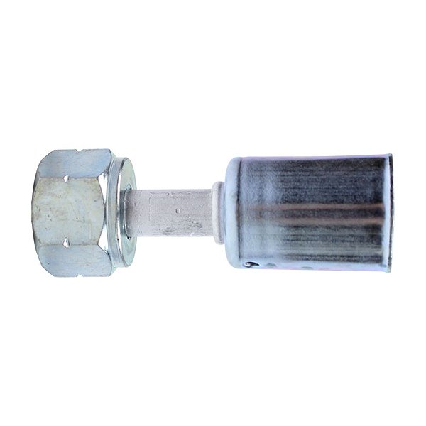 Conexão Radial Reta Fêmea 08mm Aluminio c Clip Universal a