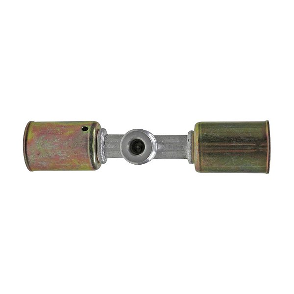 Emenda 08mm Aluminio c Válvula de Serviço R134a