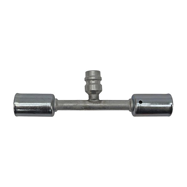 Emenda 06mm Aluminio c Válvula de Serviço c Clip