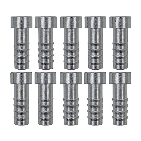 Conexão Salva Vida 10mm Aço Encaixe Interno PCT 10 Pçs
