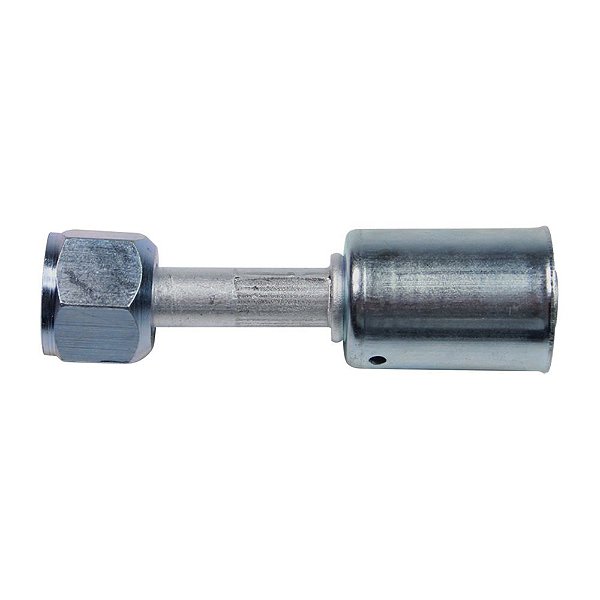 Conexão Flare Reta fêmea 08mm Aluminio c clip