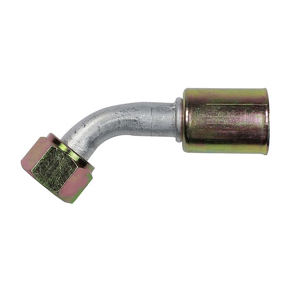 Conexão O'ring 45º Fêmea 10mm Aluminio c clip