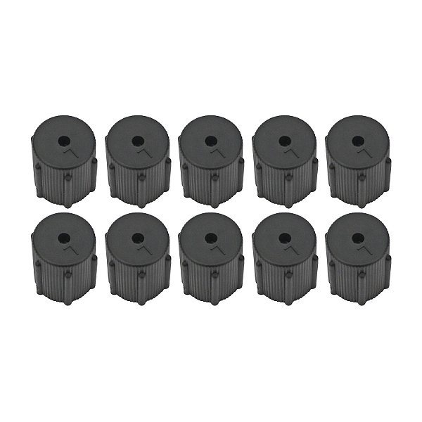 Tampa Plástica Válvula de Serviço Baixa R134a 10mm 10 Pçs