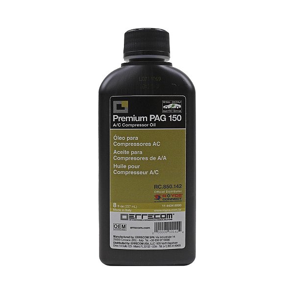 Óleo para Compressor de Ar Condicionado R134a PAG 150 ERRECOM 237ml