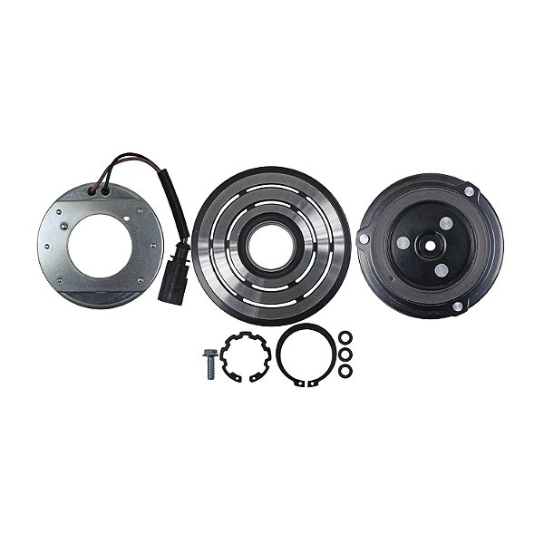Conjunto Embreagem Compressor de Ar Condicionado Delphi CVC Fox Polo 2004 em diante