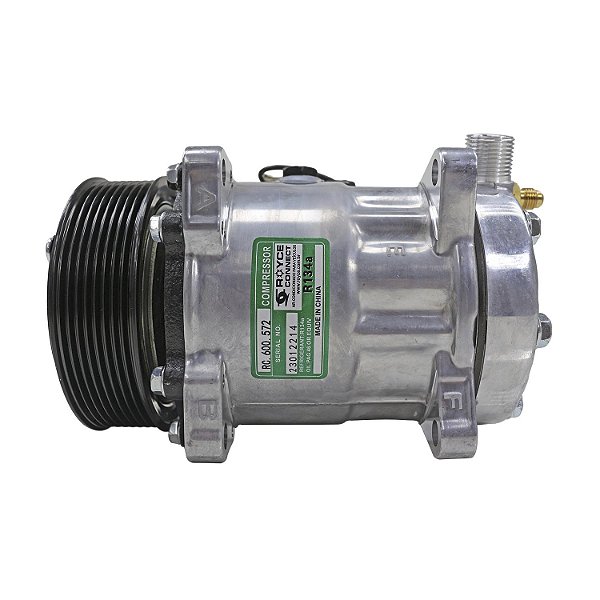 Compressor de Ar Condicionado Modelo 7H15 Máquina New Holland 12V 8pk 119mm