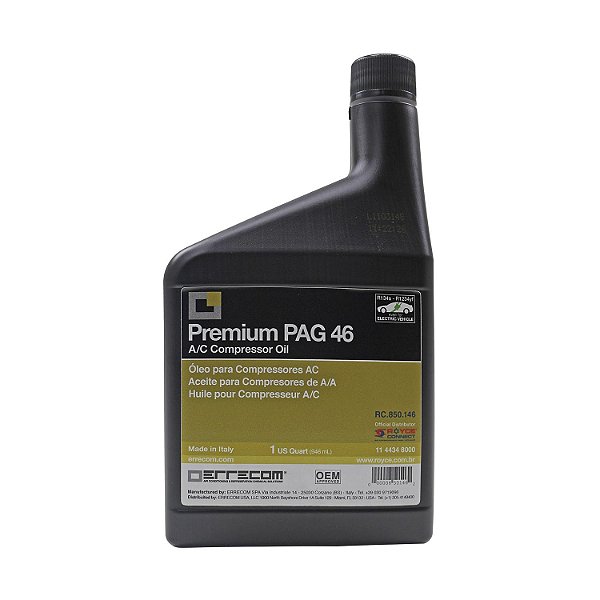 Óleo Para Compressor de Ar Condicionado R134a PAG 46 ERRECOM 946ml