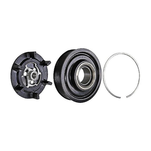 Conjunto de Embreagem Compressor de Ar Condicionado Denso 6SEU12C ND2 6QO820803D  Polo Novo