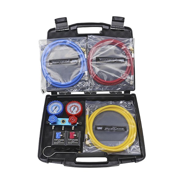 Manifold ERRECOM R134a com Jogo de Mangueiras com 1900mm