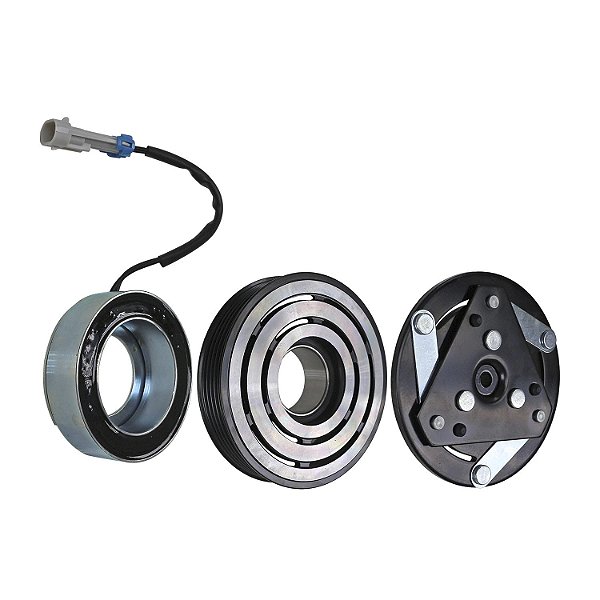 Conjunto Embreagem Compressor de Ar Condicionado Modelo Mahle Celta Prisma 2009 em diante
