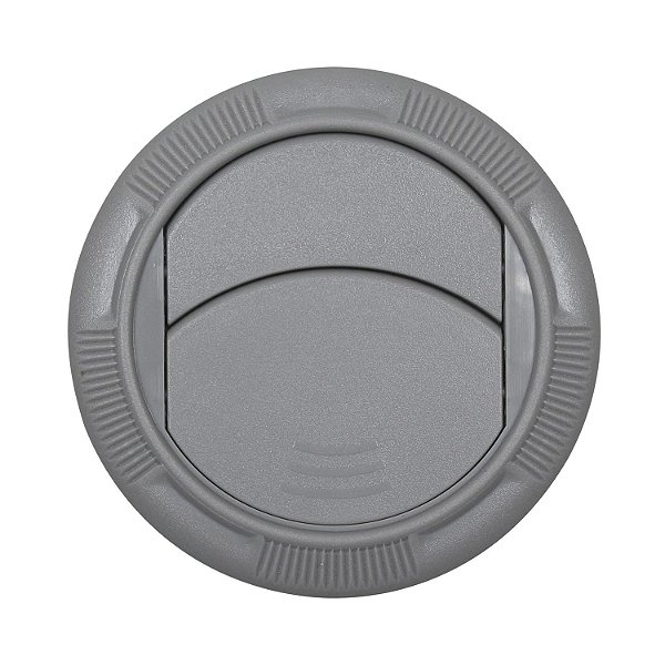 Difusor Ar Condicionado Universal Redondo Cinza Claro Ø71mm