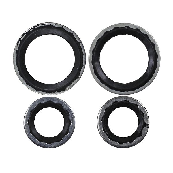 Arruela Vedação Compressor de Ar Condicionado Delphi CVC 1999 em diante 4 Pçs