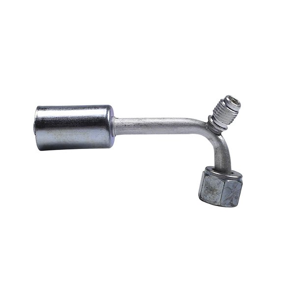 Conexão O'ring 90º Fêmea 06mm Aluminio cServiço R12 c Clip