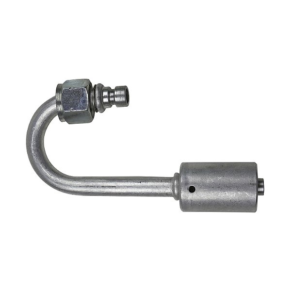 Conexão Radial 180º Fêmea 06mm Aluminio Com Clip R134a