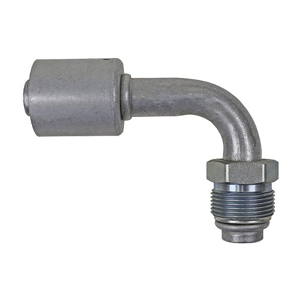 Conexão O'ring 90º Macho 12mm Aluminio Giratoria c Clip