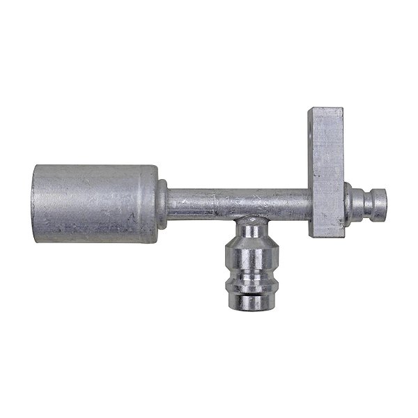 Conexão Block Fitting Reta 06mm Aluminio c Engate R134a