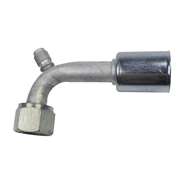 Conexão O'ring 90º Fêmea 10mm Aluminio cServiço R12 c Clip