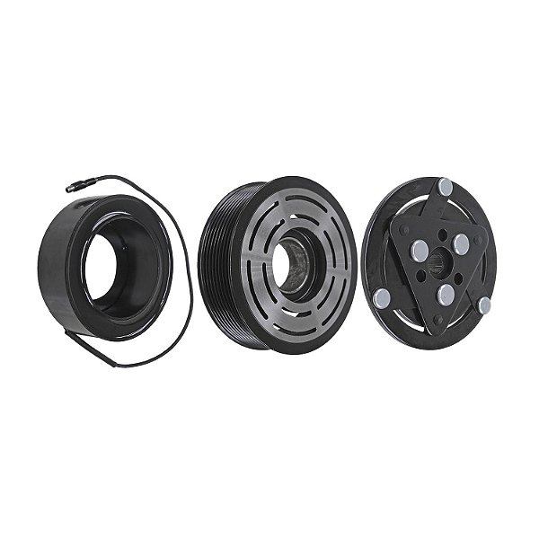 Conjunto Embreagem Compressor de Ar Condicionado Sanden Eixo Estriado 12 V