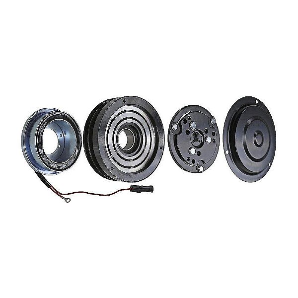 Conjunto Embreagem Compressor de Ar Condicionado 7H15 U4609 Máquina CS NH 12V