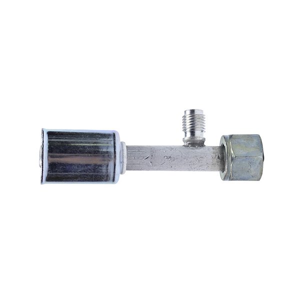 Conexão O'ring Fêmea 08mm Aluminio c Válvula de Serviço R12