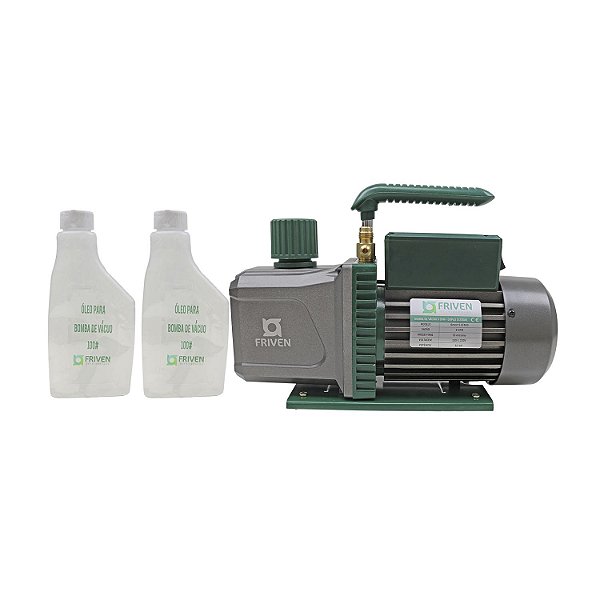 Bomba de Vácuo Friven 5 CFM Duplo Estágio Bivolt 110/220V