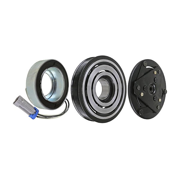 Conjunto Embreagem Compressor Delphi CVC Celta 6pk 113mm