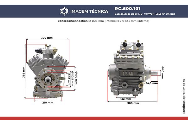 Compressor Bock MD-40/470N 465cm³ Ônibus
